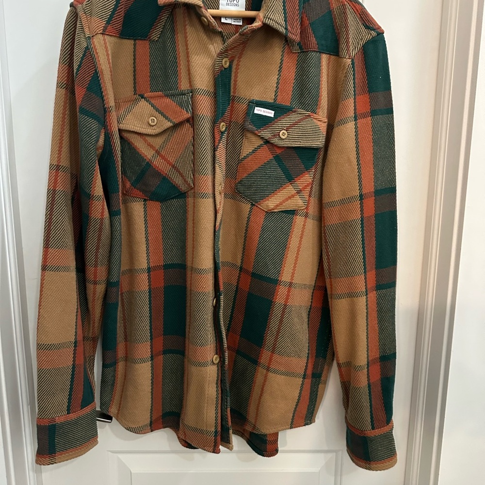 Danner - Topo Designs Plaid Shirt in Green and Brown - Picture 3 of 15